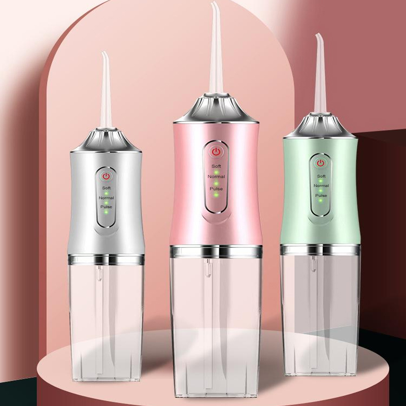 Oral Irrigator Flosser - 1 PCS ไหมขัดฟันน้ําแบบพกพา USB ชาร์จ Oral